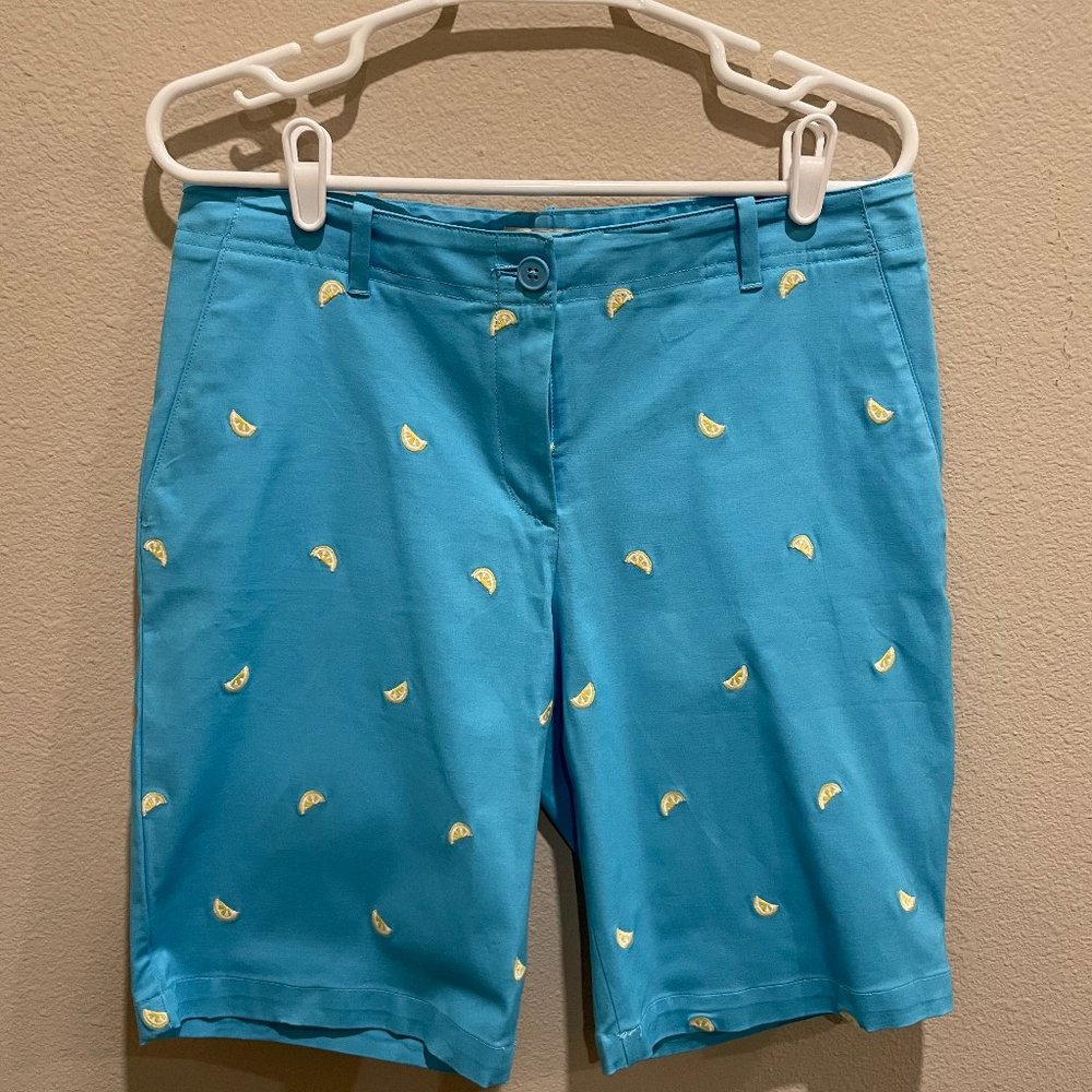 Talbot's Perfect Bermuda Shorts- 10.5” Lemon Slice Design